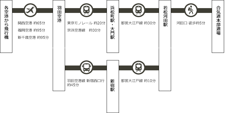 飛行機の場合 (羽田空港)